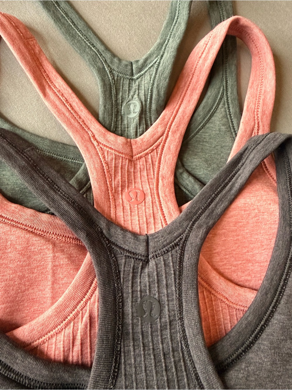 Lululemon Ribbed Racerback Tank Tops - Picture 2 of 4